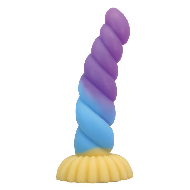 Power Monsters-Unicorn Dreifarbiger Fantasy-Dildo 22 cm