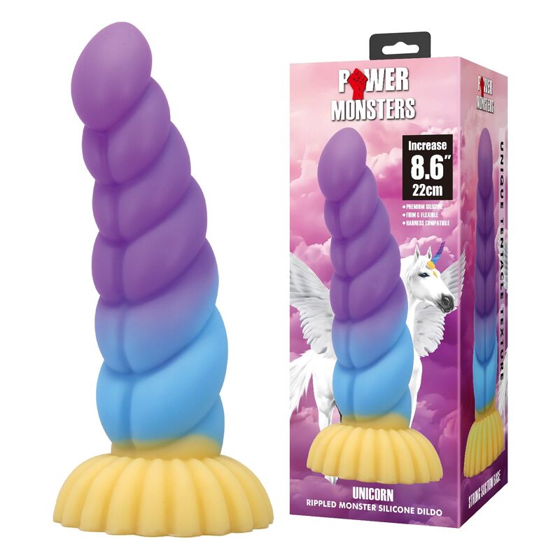 Power Monsters-Einhorn Tricolor Dildo Fantasy 22 cm · Sextoys (Bild 3)