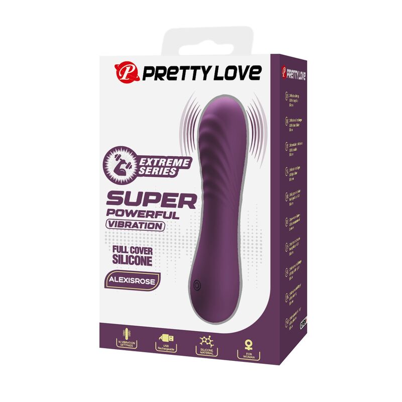 Pretty Love-Alexisrose Vibrator Wiederaufladbar 10 Funktionen Lila · Vibratoren (Bild 6)