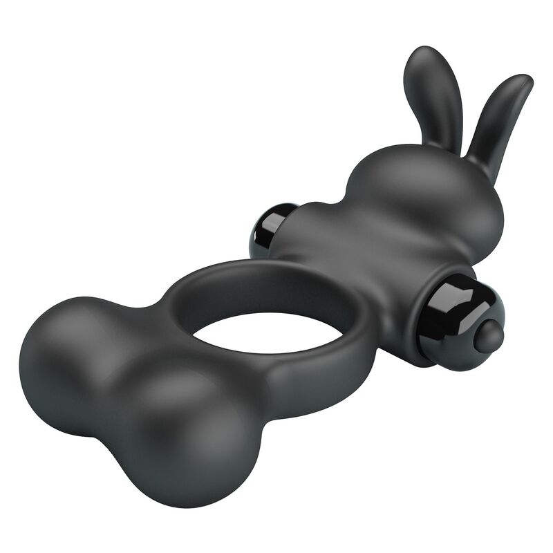 Pretty Love-Vibrationsring mit Stimulator Hase Schwarz · Sextoys (Bild 5)