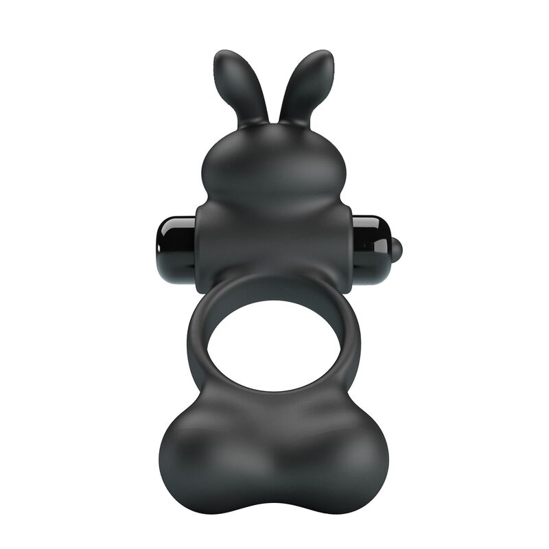 Pretty Love-Vibro-Ring mit Häschen-Stimulator Schwarz