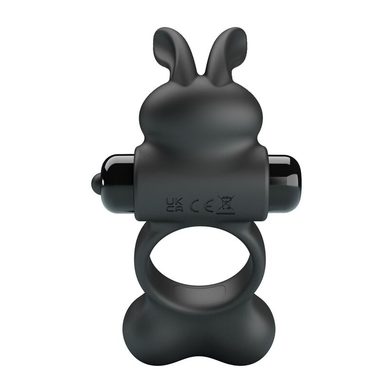Pretty Love-Vibrationsring mit Stimulator Hase Schwarz · Sextoys (Bild 4)