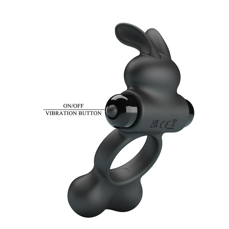 Pretty Love-Vibrationsring mit Stimulator Hase Schwarz · Sextoys (Bild 8)