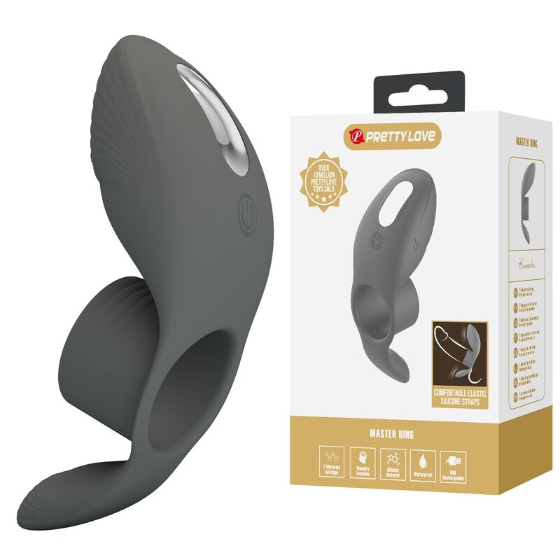 Pretty Love-Wiederaufladbar Vibrationsring mit doppelter Stimulation · Sextoys (Bild 2)