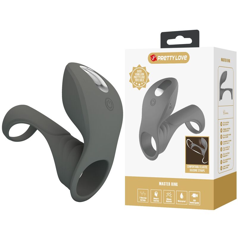 Pretty Love-Wiederaufladbar Vibrationsring mit doppeltem Reiz · Sextoys (Bild 10)