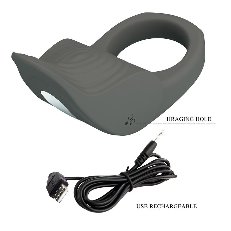 Pretty Love-Wiederaufladbar Vibrationsring aus flexiblem Silikon · Sextoys (Bild 8)