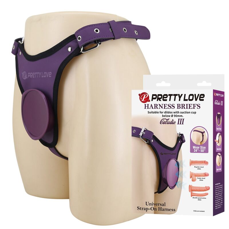 Pretty Love-Slip Harness Strap-on Universal Lila und Schwarz · Strap-on & Harness