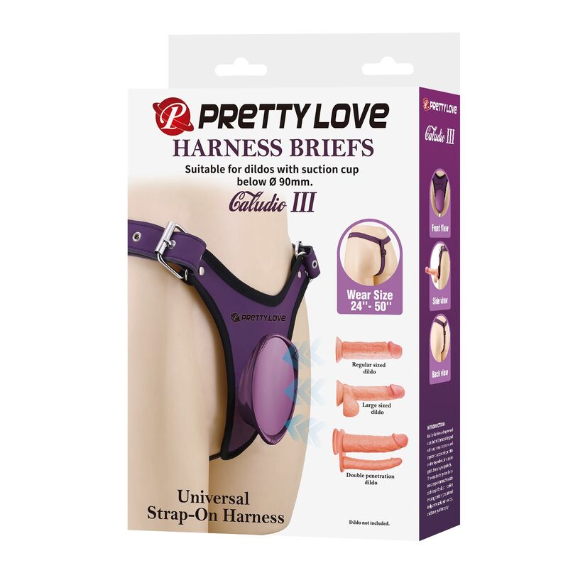 Pretty Love-Slip Harness Strap-on Universal Lila und Schwarz · Strap-on & Harness (Bild 6)