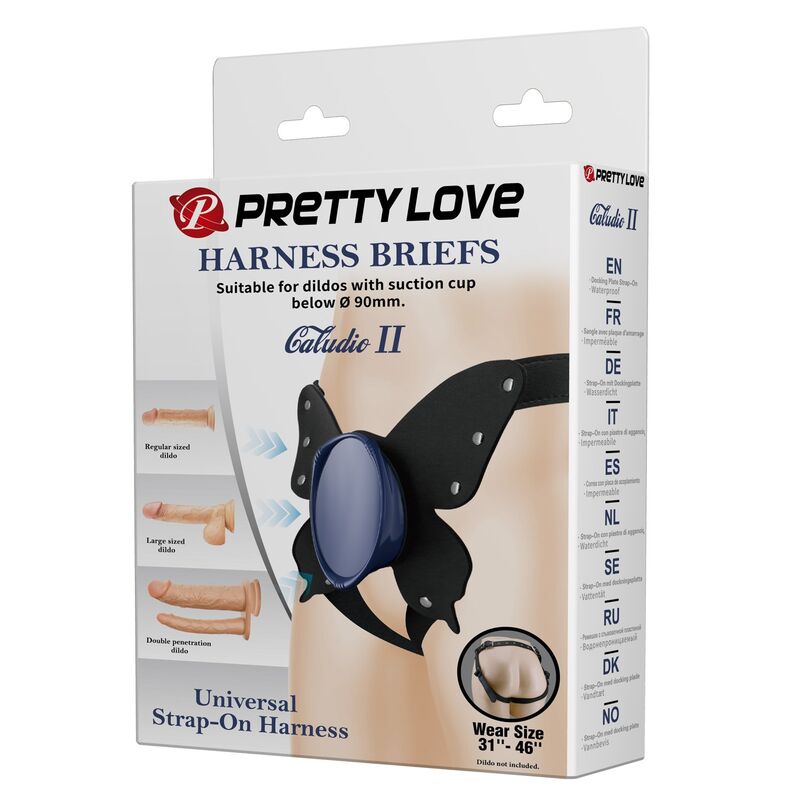 Pretty Love-Slip Harness Strap-on Universal Schwarz und Blau · Strap-on & Harness (Bild 3)