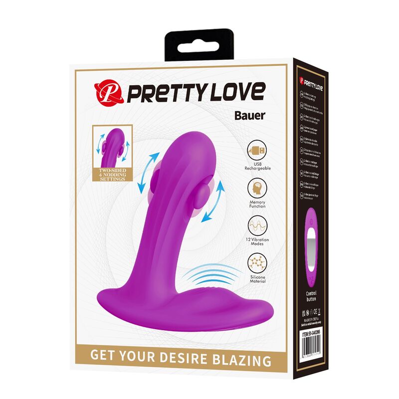 Pretty Love-Bauer Massager Prostata Wiederaufladbar Lila · Vibratoren (Bild 6)