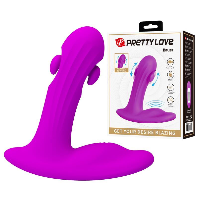 Pretty Love-Bauer Prostata-Massagegerät wiederaufladbar Lila