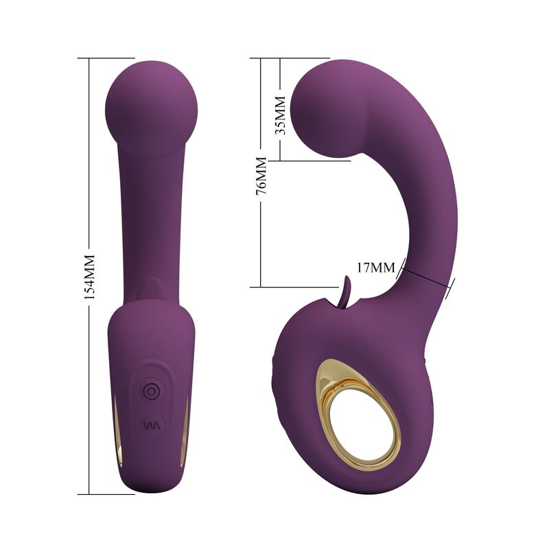 Pretty Love-Brynnlee Vibrator mit Stimulator oral Lila · Vibratoren (Bild 10)