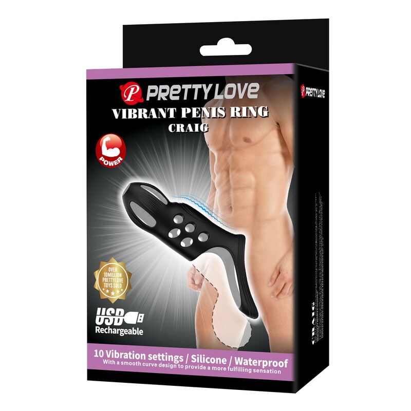 Pretty Love-Craig Ring Vibrator für Schwarz Penis · Sextoys (Bild 3)