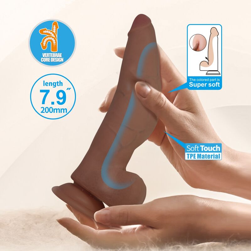 Pretty Love-Cuthbert Dildo Realist Flexible 20 cm Braun · Sextoys (Bild 8)