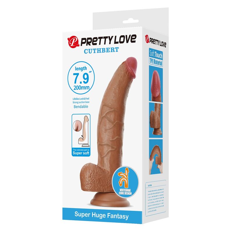 Pretty Love-Cuthbert Dildo Realist Flexible 20 cm Braun · Sextoys (Bild 3)