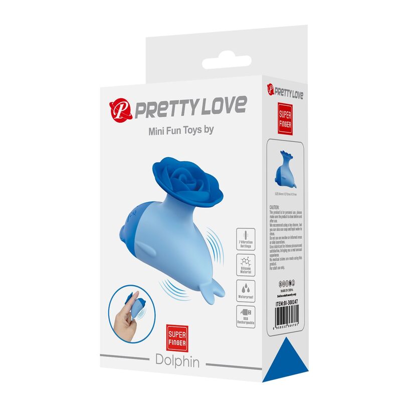 Pretty Love-Dolphin Mini Vibrator Wiederaufladbar Blau · Vibratoren (Bild 3)