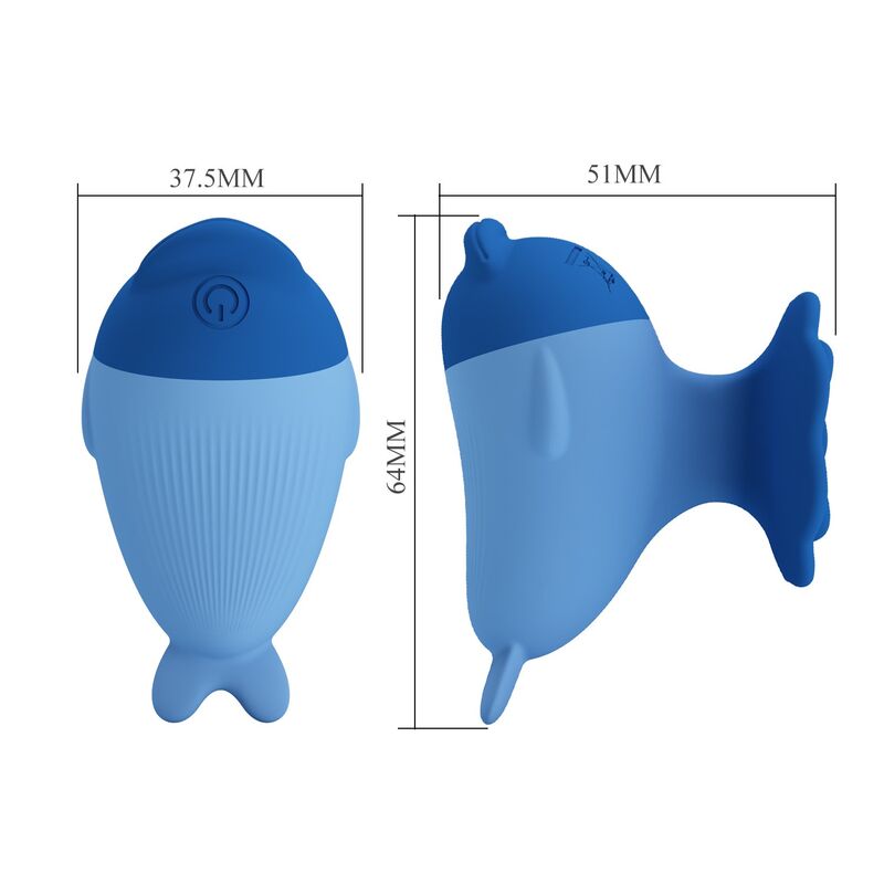 Pretty Love-Dolphin Mini Vibrator Wiederaufladbar Blau · Vibratoren (Bild 8)