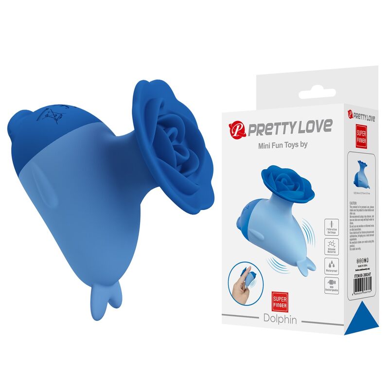 Pretty Love-Dolphin Mini Vibrator Wiederaufladbar Blau · Vibratoren (Bild 4)