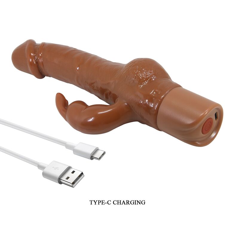 Pretty Love-Ellison Vibrator Realistischer Rabbit 22,6 cm Braun · Vibratoren (Bild 7)