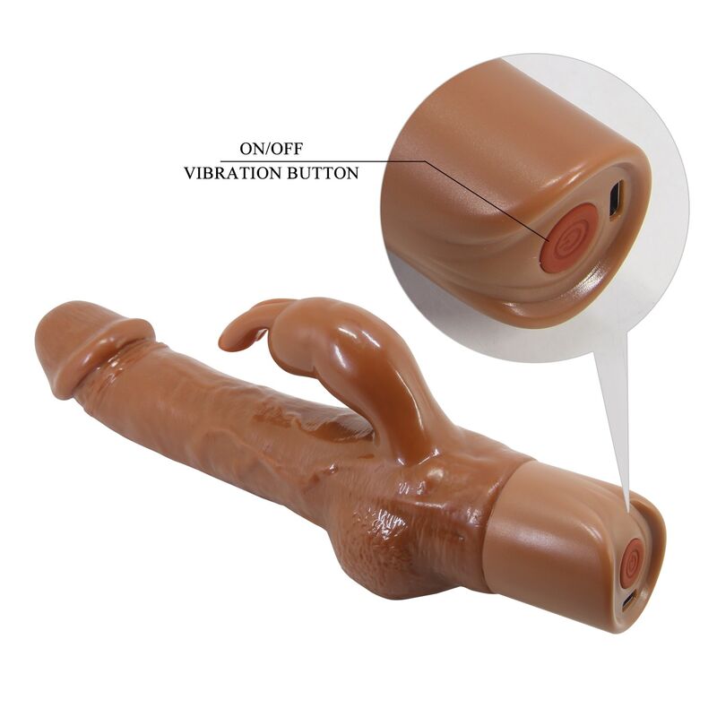 Pretty Love-Ellison Vibrator Realistischer Rabbit 22,6 cm Braun · Vibratoren (Bild 5)