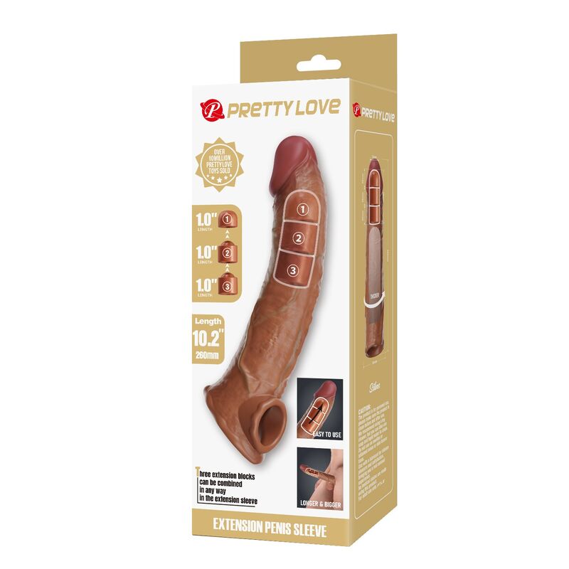 Pretty Love-Penishülle Verstellbare Erweiterung 26 cm Natural · Sextoys (Bild 5)