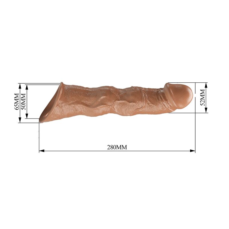 Pretty Love-Penishülle Verstellbare Verlängerung 28 cm Braun · Sextoys (Bild 9)
