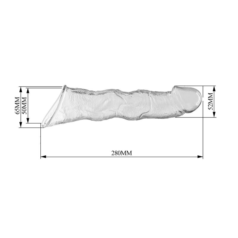 Pretty Love-Penishülle Verstellbare Verlängerung 28 cm Transparent · Sextoys (Bild 7)