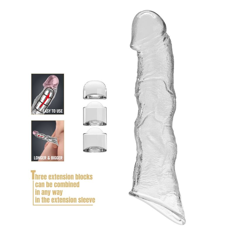 Pretty Love-Penishülle Verstellbare Verlängerung 28 cm Transparent · Sextoys (Bild 6)