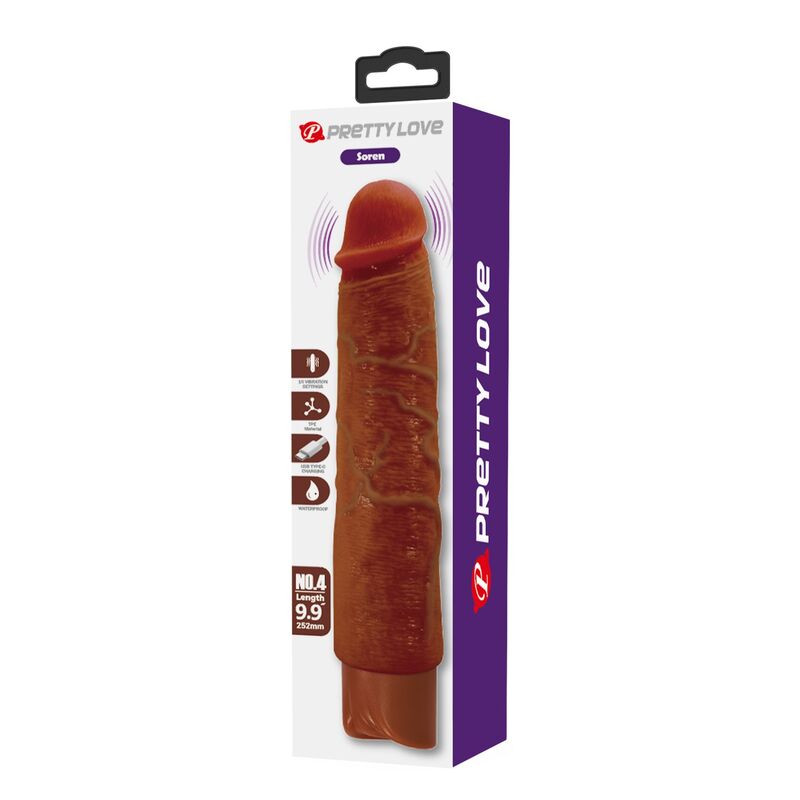 Pretty Love-Gavin Vibrator Realistisch 25 cm Braun · Vibratoren (Bild 7)