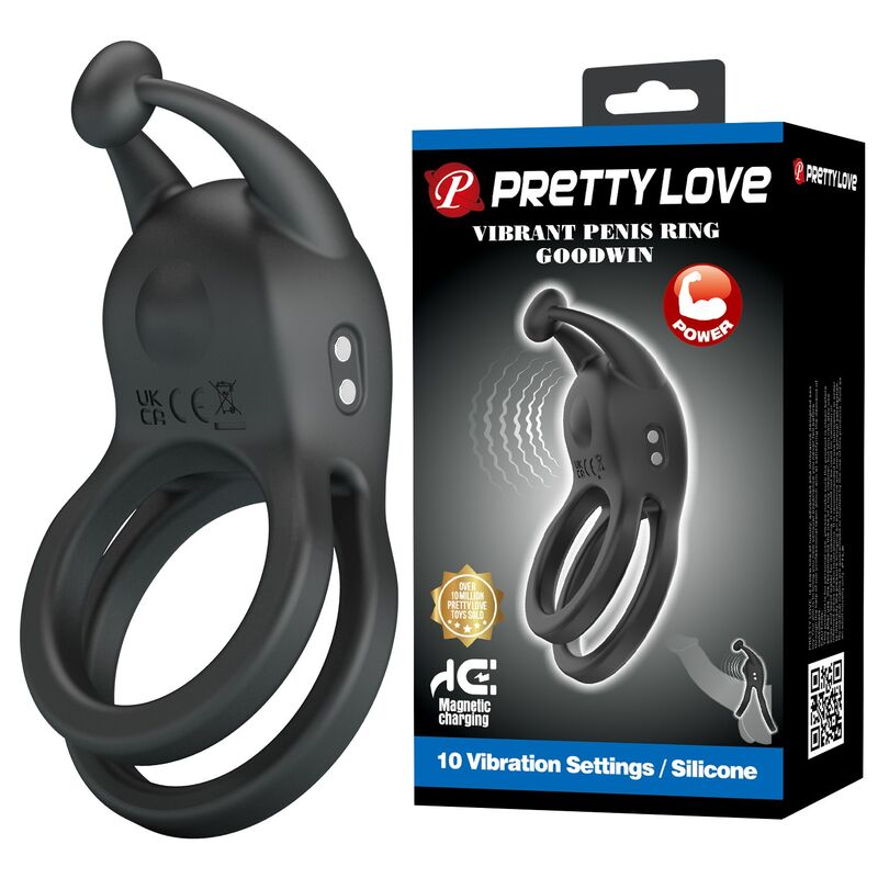 Pretty Love-Goodwin Ring Vibrator Doppel Wiederaufladbar Schwarz · Sextoys (Bild 10)