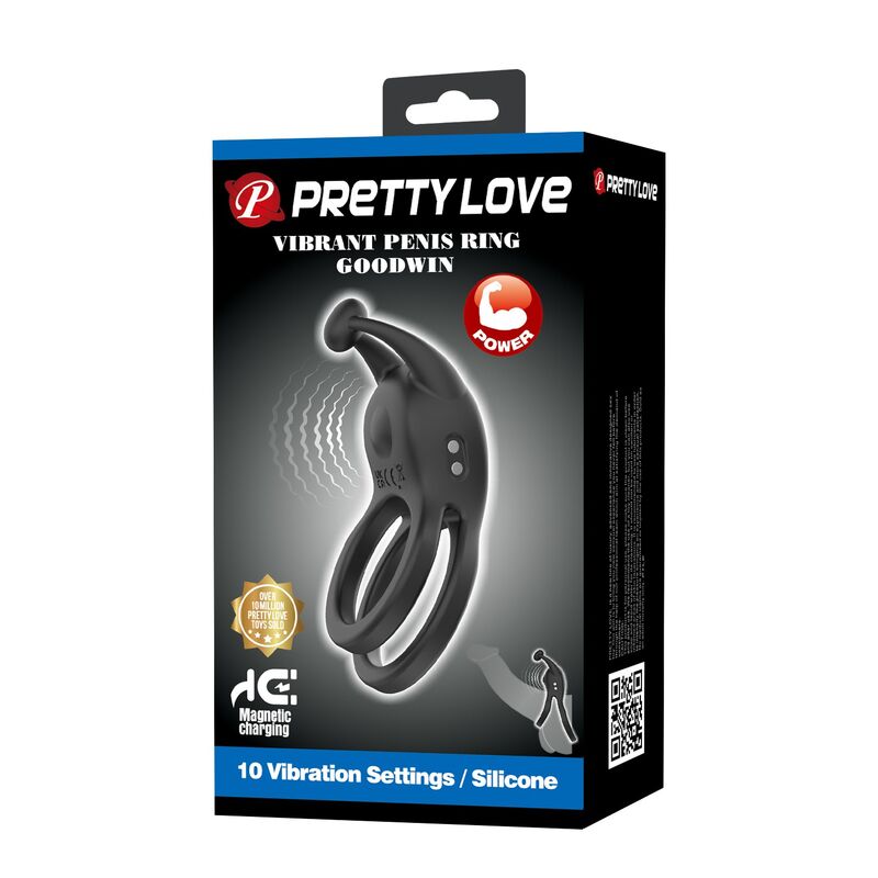 Pretty Love-Goodwin Ring Vibrator Doppel Wiederaufladbar Schwarz · Sextoys (Bild 9)