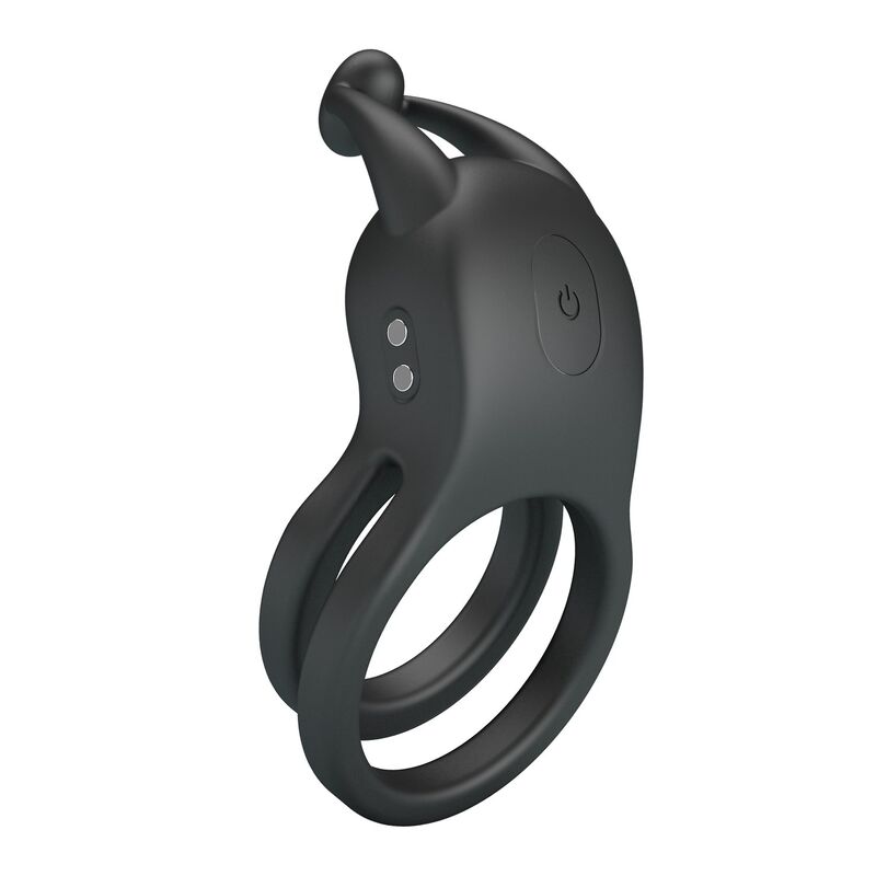 Pretty Love-Goodwin Ring Vibrator Doppel Wiederaufladbar Schwarz · Sextoys