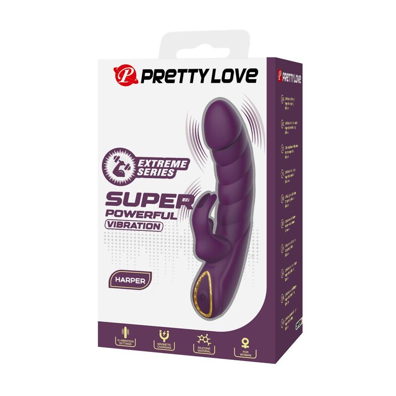 Pretty Love-Harper Vibrator Rabbit 10 Funktionen Lila · Vibratoren (Bild 7)