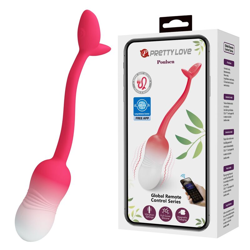 Pretty Love-Pulsen Vibro-Ei mit App-Steuerung 12 Funktionen Rosa