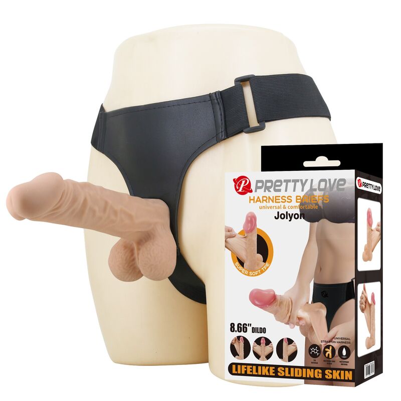 Pretty Love-Jolyon Strap-on mit Dildo Flexible 22 cm Natural · Strap-on & Harness