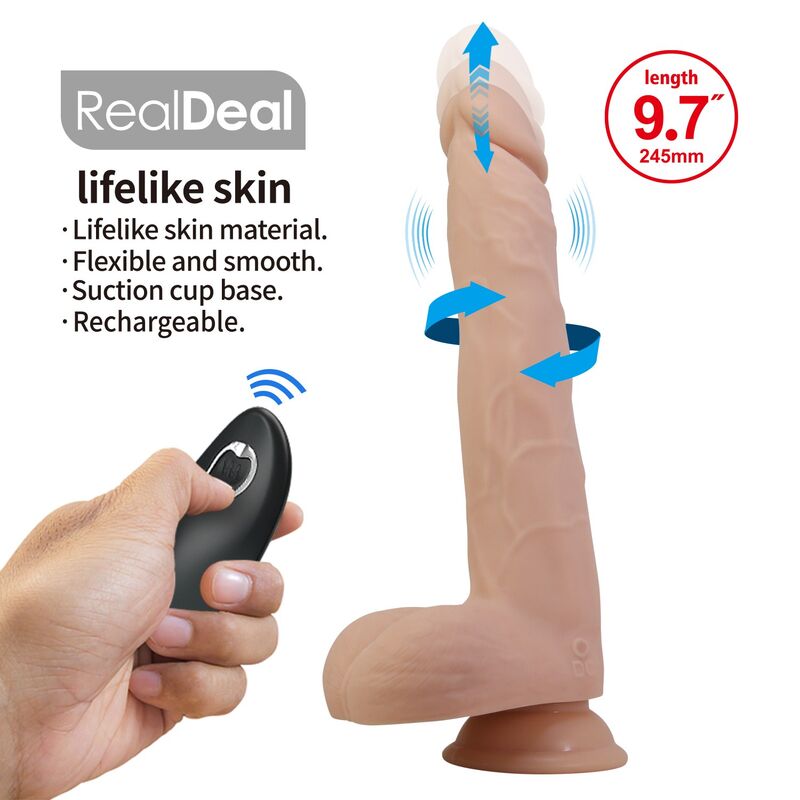Pretty Love-Nolan Dildo Vibrator mit Fernbedienung 24,5 cm · Vibratoren (Bild 3)