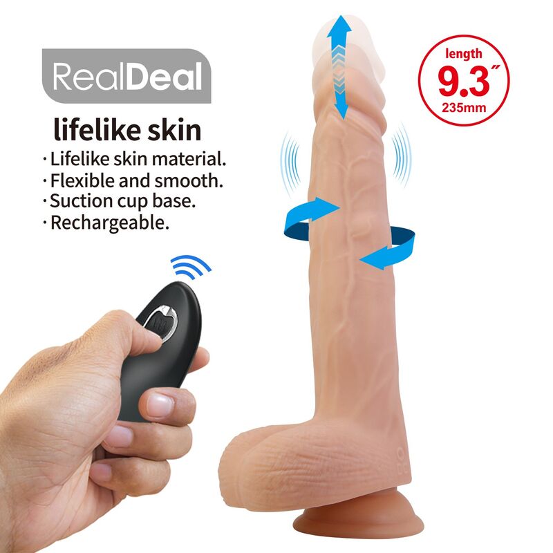 Pretty Love-Miles Dildo Vibrator mit Fernbedienung 23,5 cm · Sextoys (Bild 6)