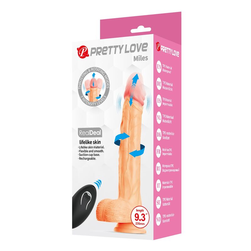 Pretty Love-Miles Dildo Vibrator mit Fernbedienung 23,5 cm · Sextoys (Bild 4)