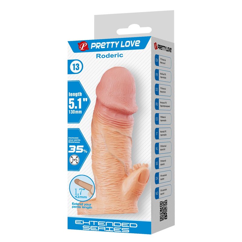 Pretty Love-Roderic Penishülle Extender Penis 13 cm Natural · Sextoys (Bild 6)