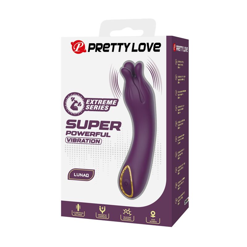 Pretty Love-Luna Vibrator mit doppeltem flexiblem Kopf Lila · Vibratoren (Bild 3)
