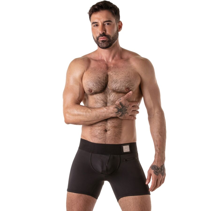 Locker Gear-Wide Waistband Boxer mit Reißverschluss auf der Rückseite · Herrenunterwäsche
