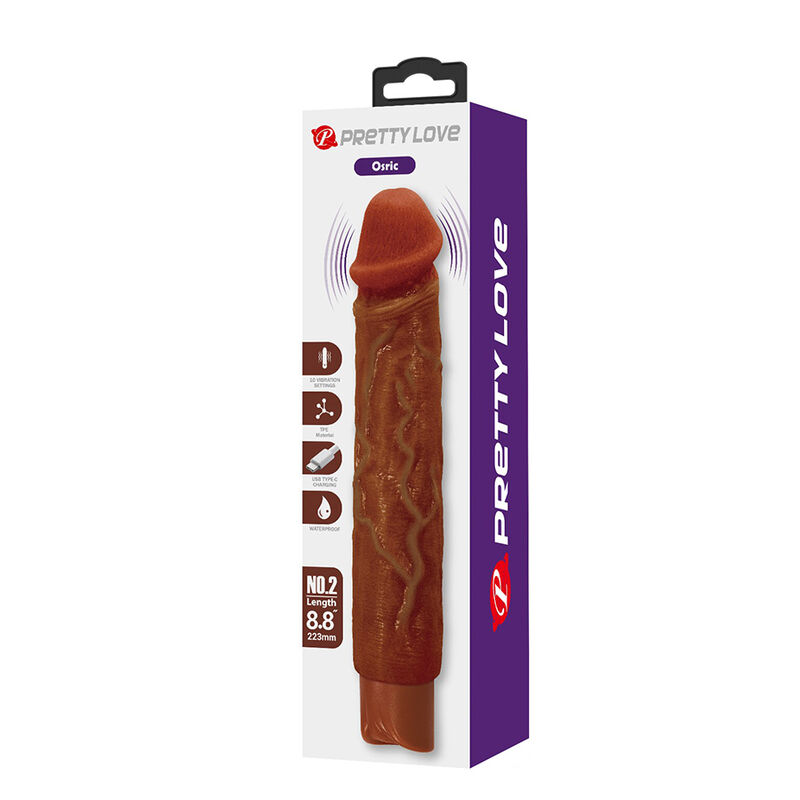 Pretty Love-Owen Vibrator Realistisch 22,5 cm Braun · Vibratoren (Bild 5)
