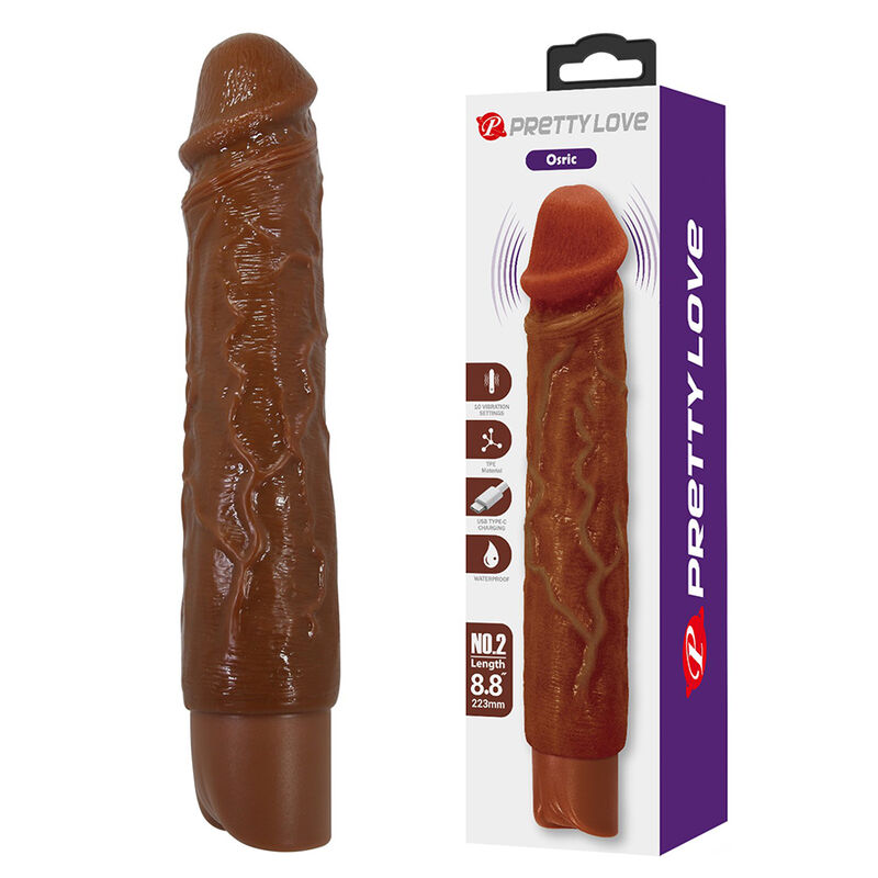 Pretty Love-Owen Vibrator Realistisch 22,5 cm Braun · Vibratoren (Bild 4)