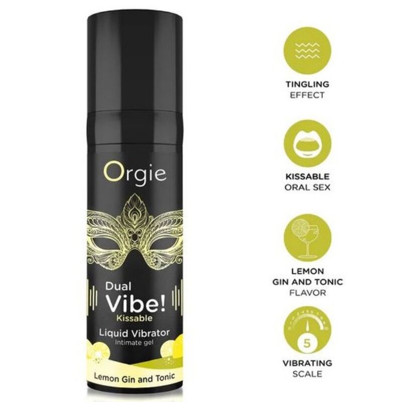 Orgie-Dual Vibe Vibrator Flüssigkeit Gin Tonic mit Zitrone 15 ml · Kosmetika & Aphrodisiaka