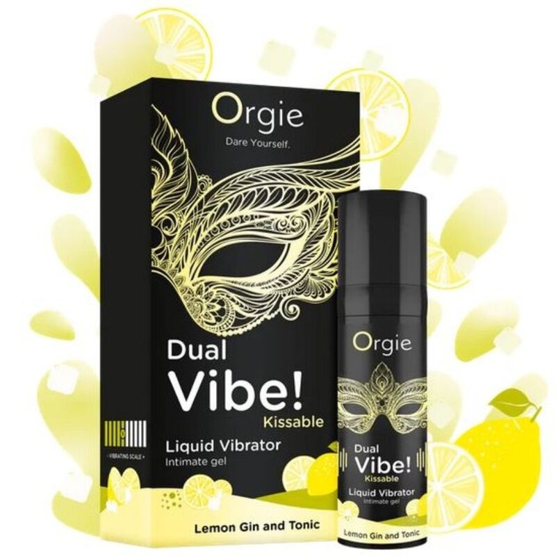 Orgie-Dual Vibe Vibrator Flüssigkeit Gin Tonic mit Zitrone 15 ml · Kosmetika & Aphrodisiaka (Bild 3)