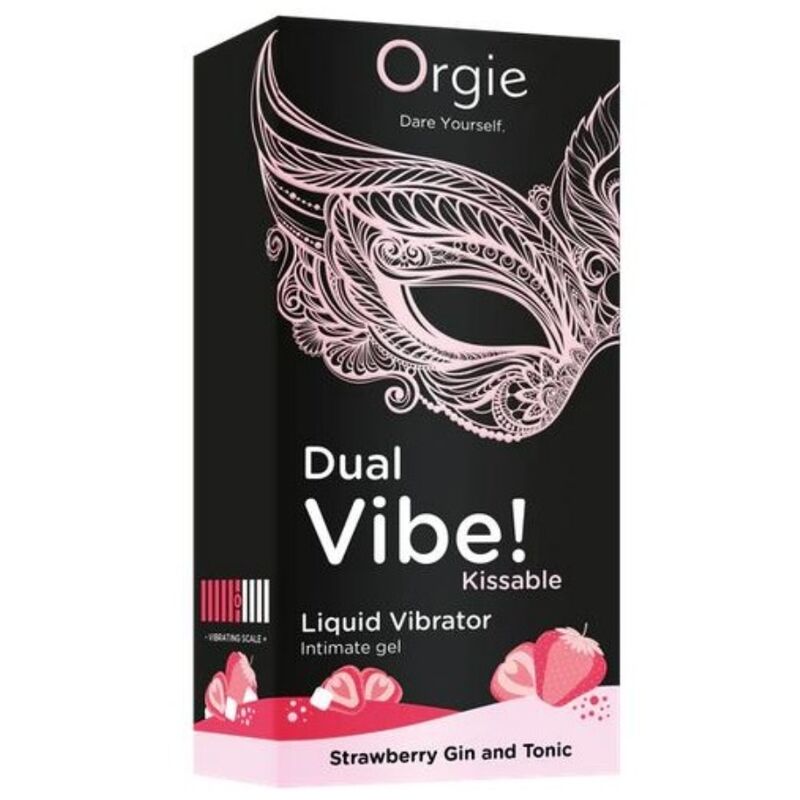 Orgie-Dual Vibe Vibrator Flüssigkeit Gin Tonic mit Erdbeeren 15 ml · Kosmetika & Aphrodisiaka (Bild 4)