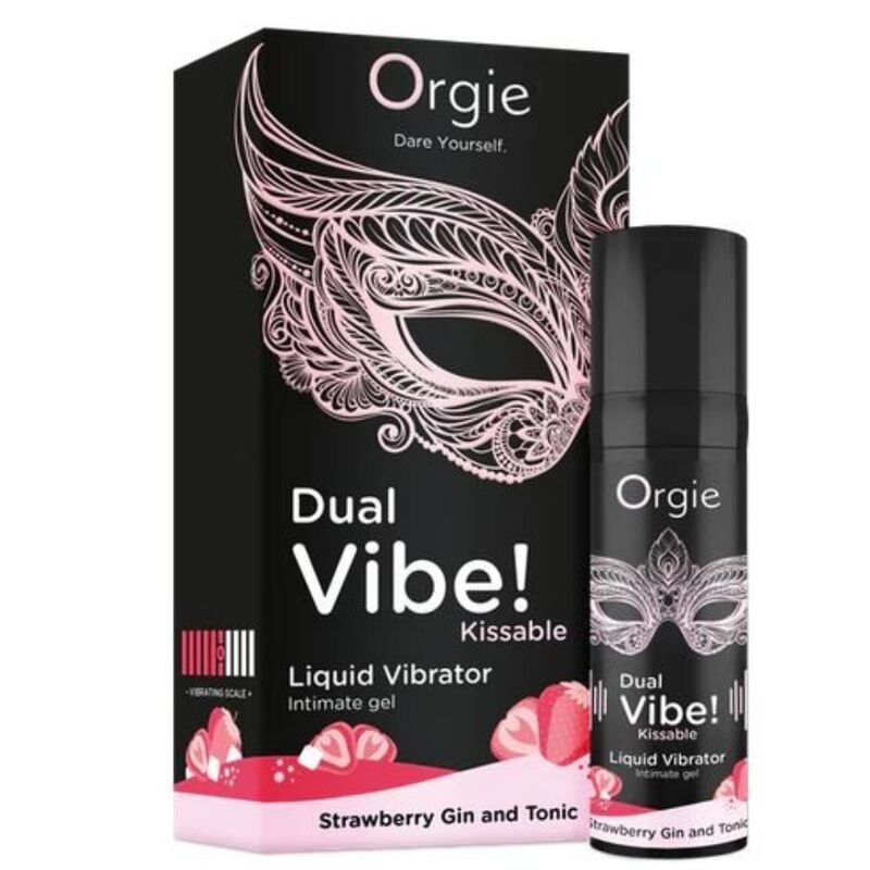 Orgie-Dual Vibe Vibrator Flüssigkeit Gin Tonic mit Erdbeeren 15 ml · Kosmetika & Aphrodisiaka (Bild 3)