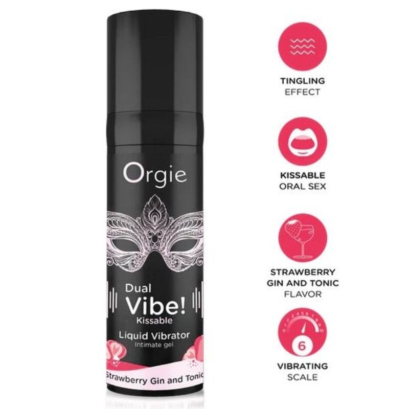 Orgie-Dual Vibe Vibrator Flüssigkeit Gin Tonic mit Erdbeeren 15 ml · Kosmetika & Aphrodisiaka
