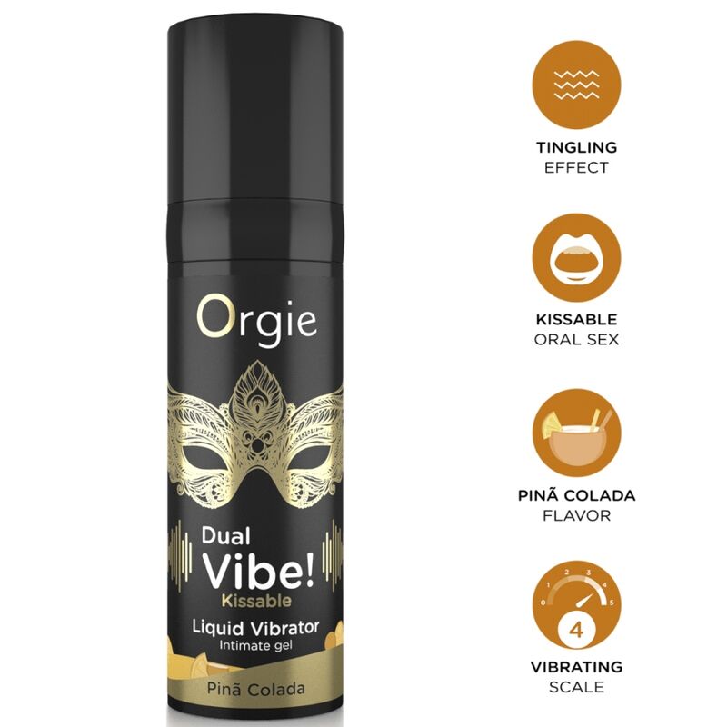 Orgie-Dual Vibe Vibrator Liquid Ananas colada 15 ml · Kosmetika & Aphrodisiaka