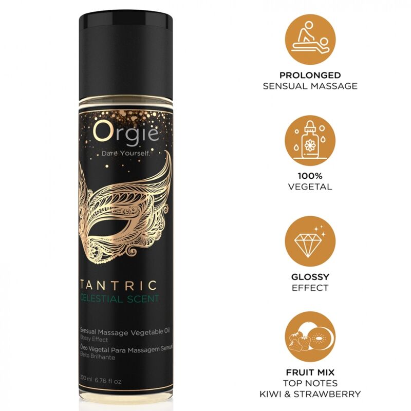 Orgie-Tantric Celestial Scent Pflanzliches Massageöl 200 ml